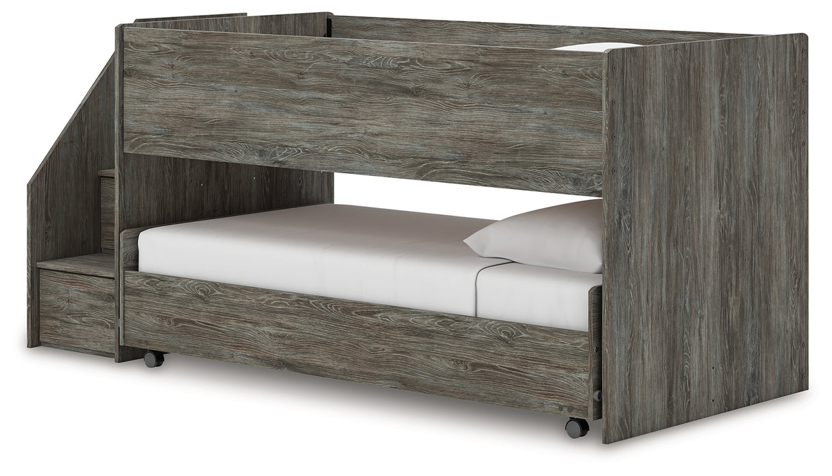 Frandern Twin Over Twin Loft Bed and Mattresses from Ashley - Luna Furniture