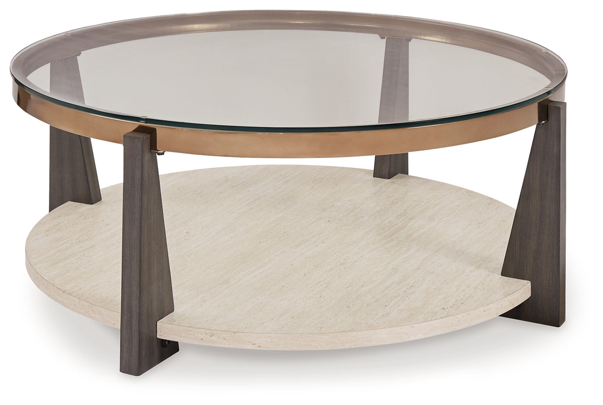 Frazwa Coffee Table with 2 End Tables in Multi from Ashley Furniture - Luna Furniture