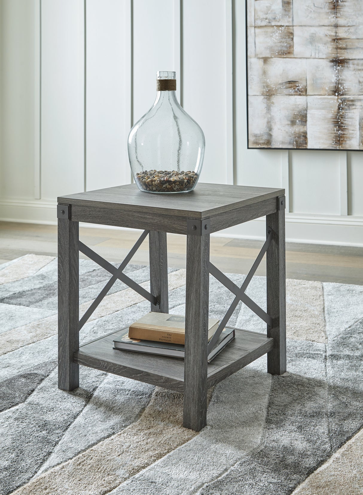 Freedan Coffee Table with 2 End Tables in Grayish Brown from Ashley Furniture - Luna Furniture