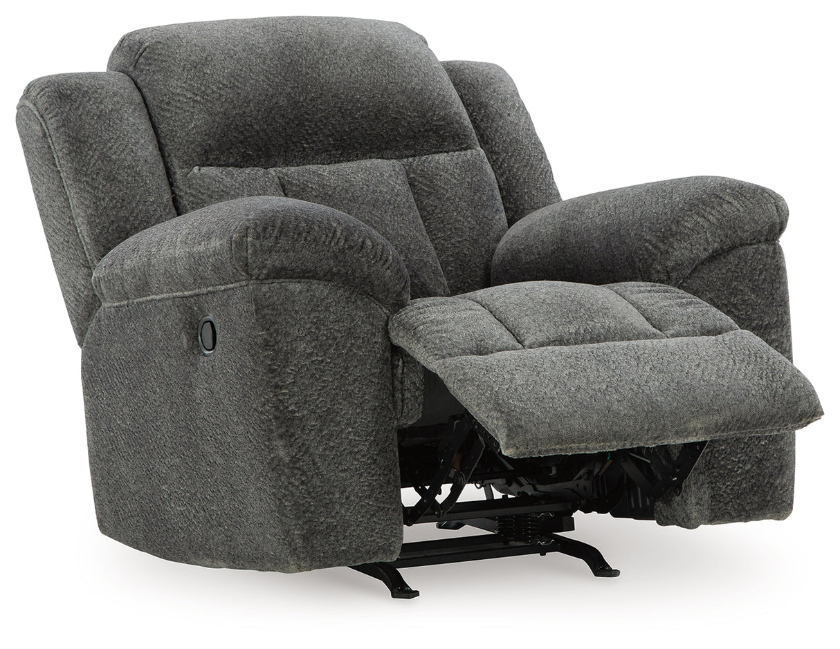 Frohn Graphite Reclining LoveSeat and 2 Recliners from Ashley Furniture - Luna Furniture