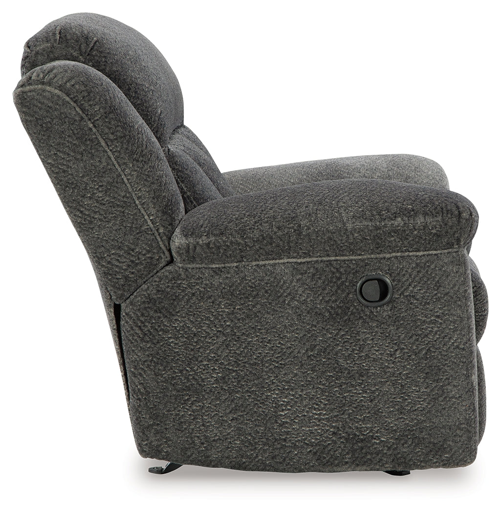 Frohn Graphite Reclining LoveSeat and 2 Recliners from Ashley Furniture - Luna Furniture