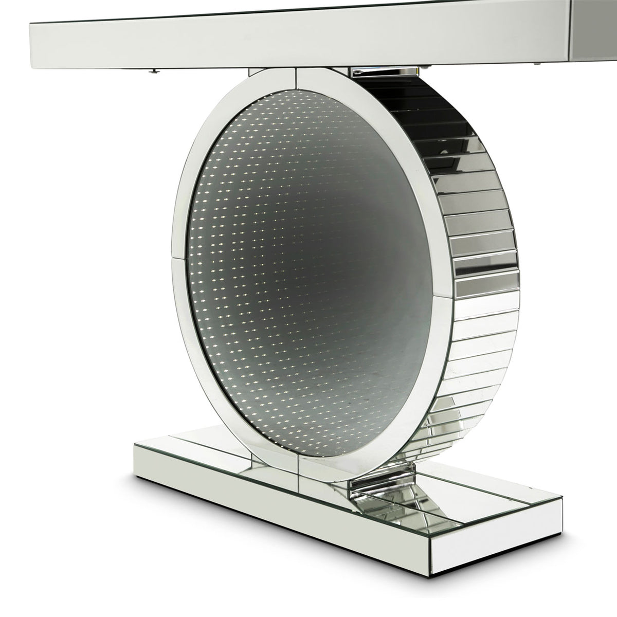 Montreal Infinity Glow Console Table With Led Lights from Michael Amini - Luna Furniture