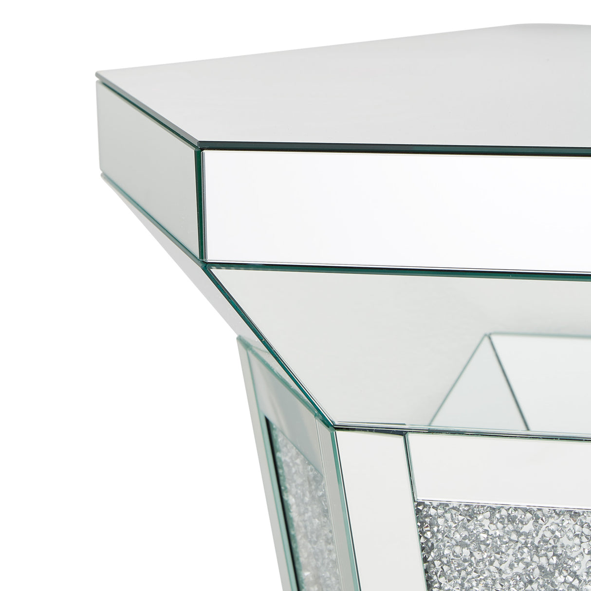 Montreal Round Mirrored Dining Table from Michael Amini - Luna Furniture