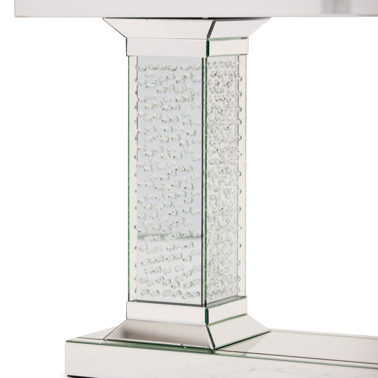 Montreal Regalia Crystal Pedestal Console Table from Michael Amini - Luna Furniture