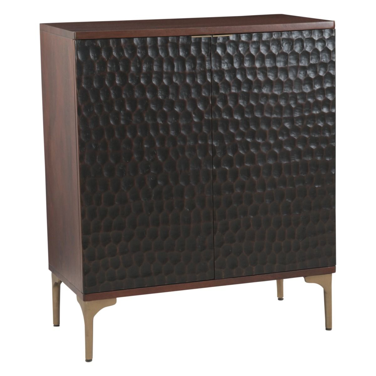 Santa Cruz 39" Bar Cabinet in Two Tone from Home Trends & Design - Luna Furniture