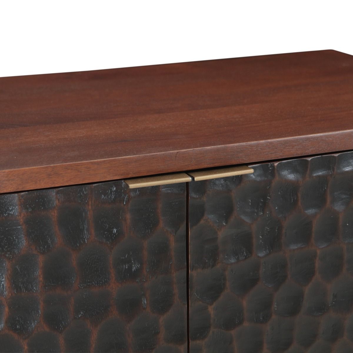 Santa Cruz 39" Bar Cabinet in Two Tone from Home Trends & Design - Luna Furniture