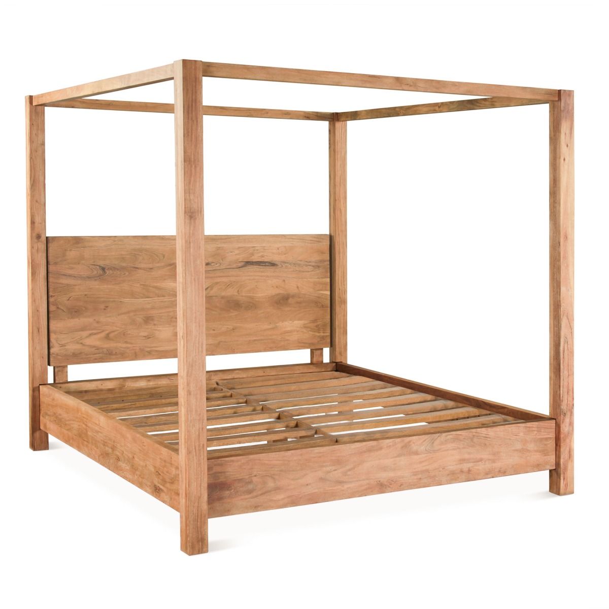 Sedona Canopy Queen Bed in Brushed Acacia from Home Trends & Design - Luna Furniture