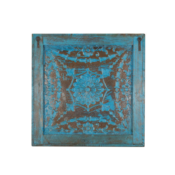 28" Square Iron Ceiling Panel in Antique Blue