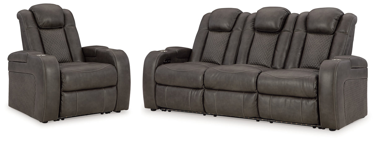 Fyne-Dyme Power Reclining Sofa and Power Recliner from Ashley - Luna Furniture