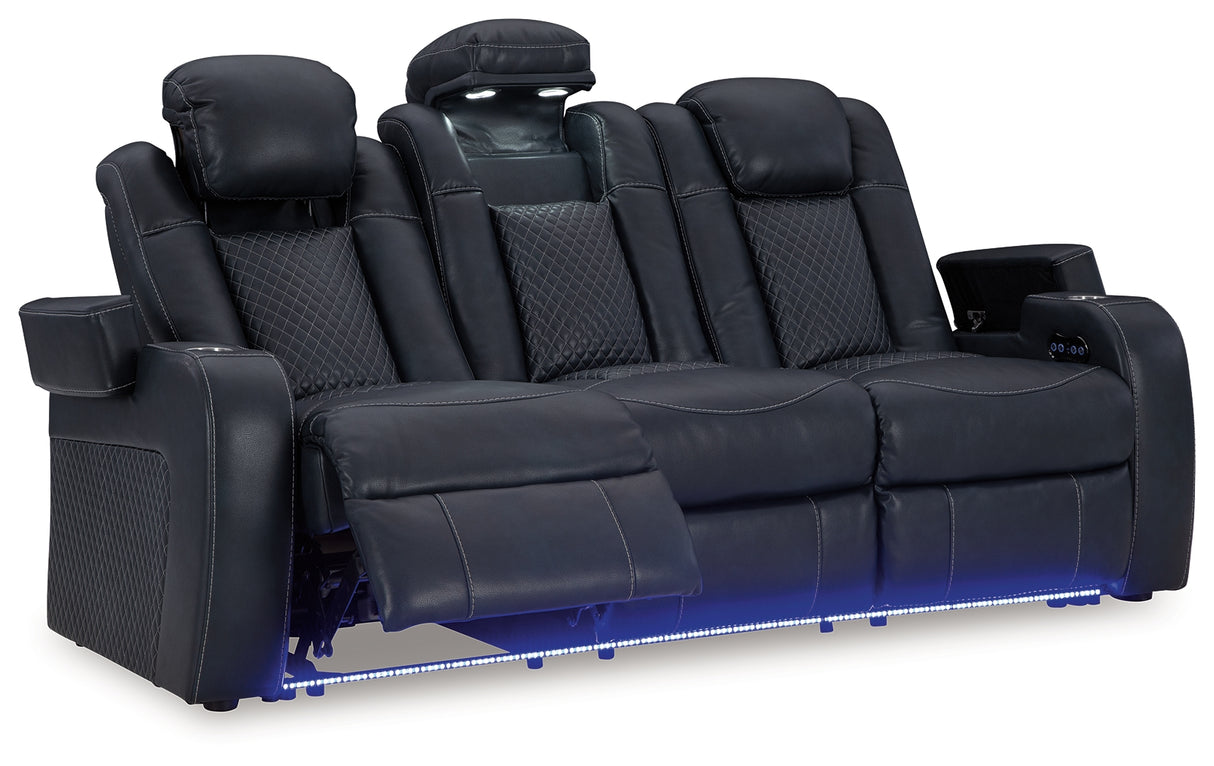 Fyne-Dyme Sofa, Loveseat and Recliner in Sapphire from Ashley Furniture - Luna Furniture