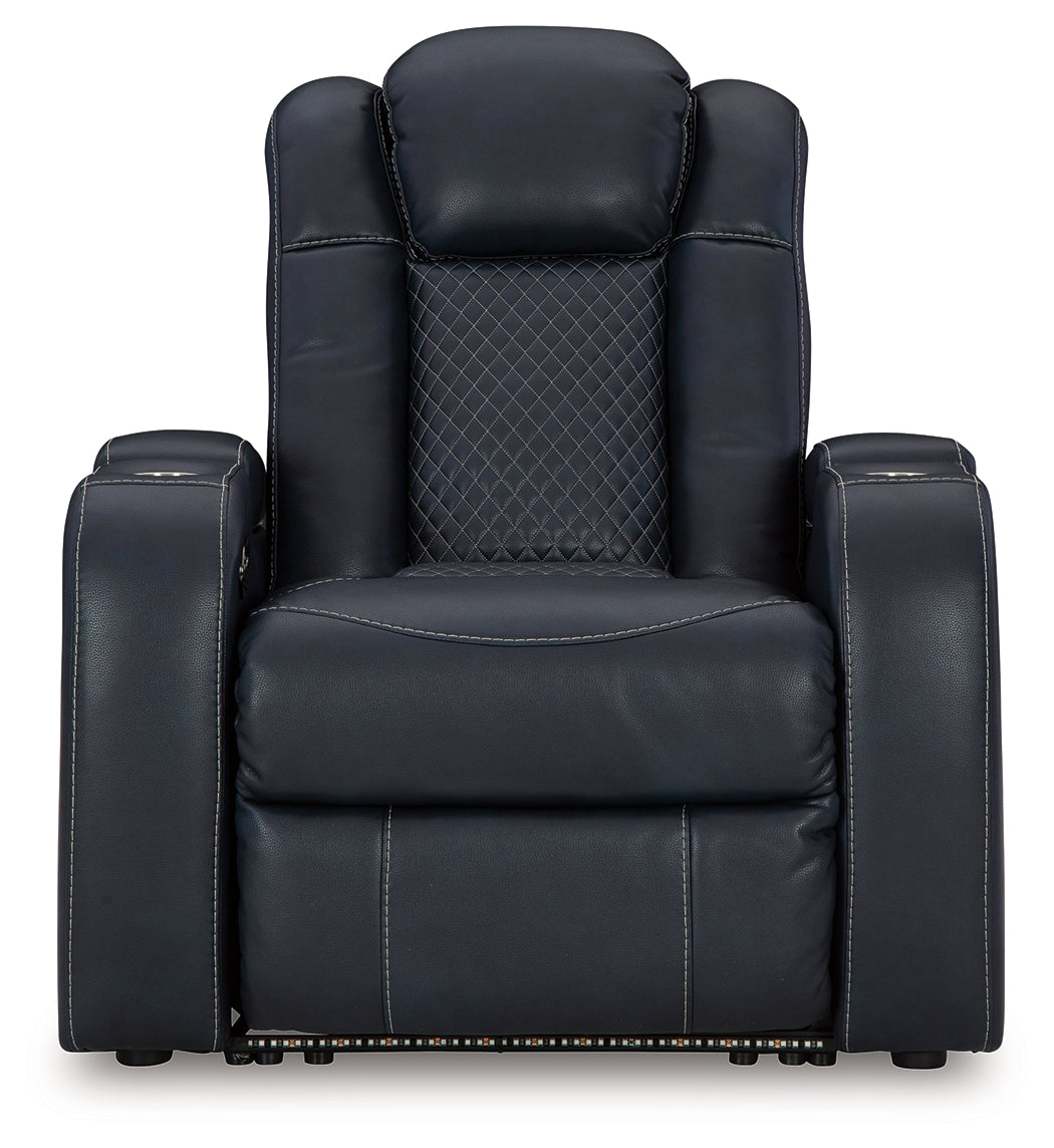 Fyne-Dyme Sofa, Loveseat and Recliner in Sapphire from Ashley Furniture - Luna Furniture