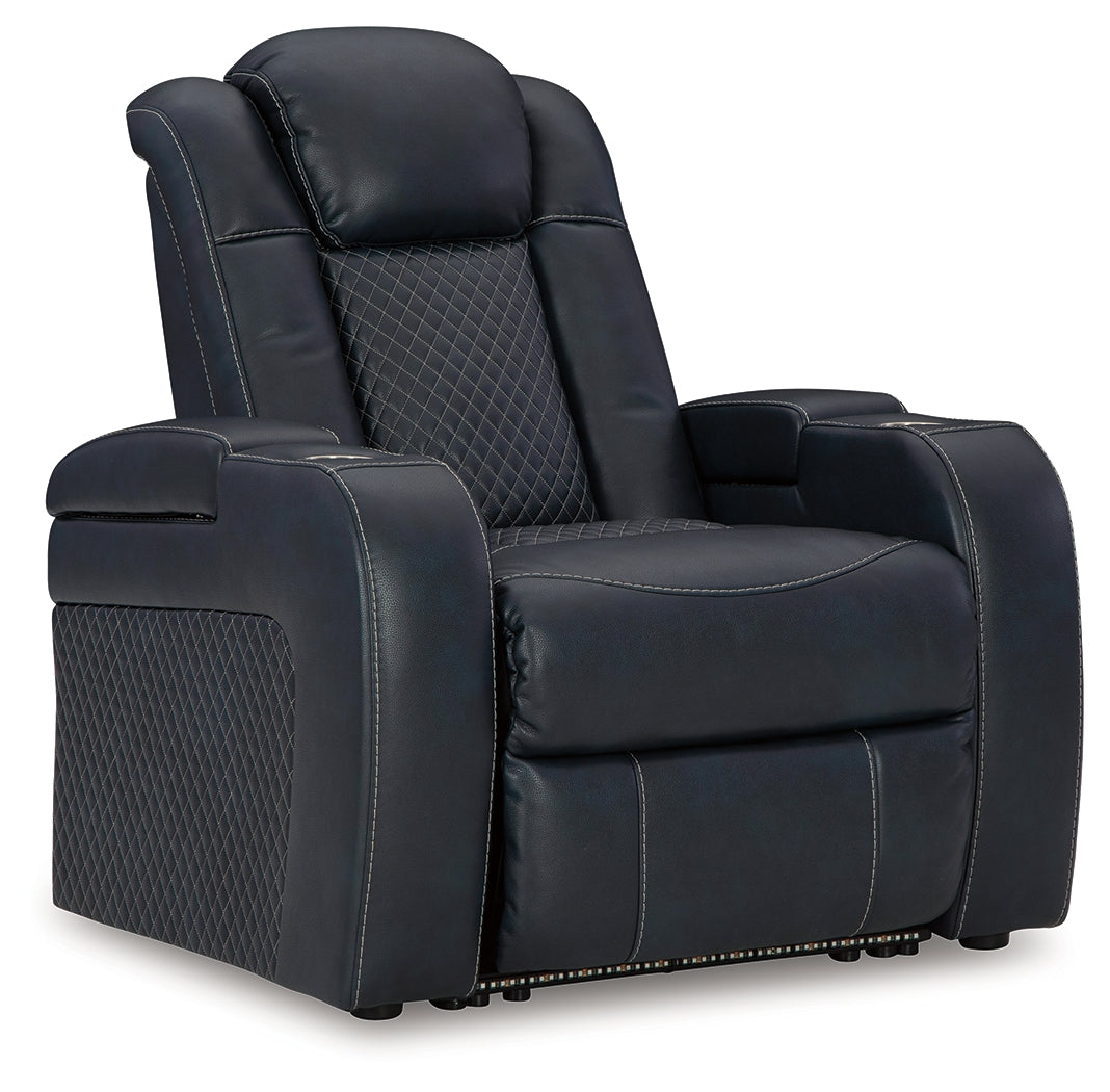 Fyne-Dyme Sofa, Loveseat and Recliner in Sapphire from Ashley Furniture - Luna Furniture