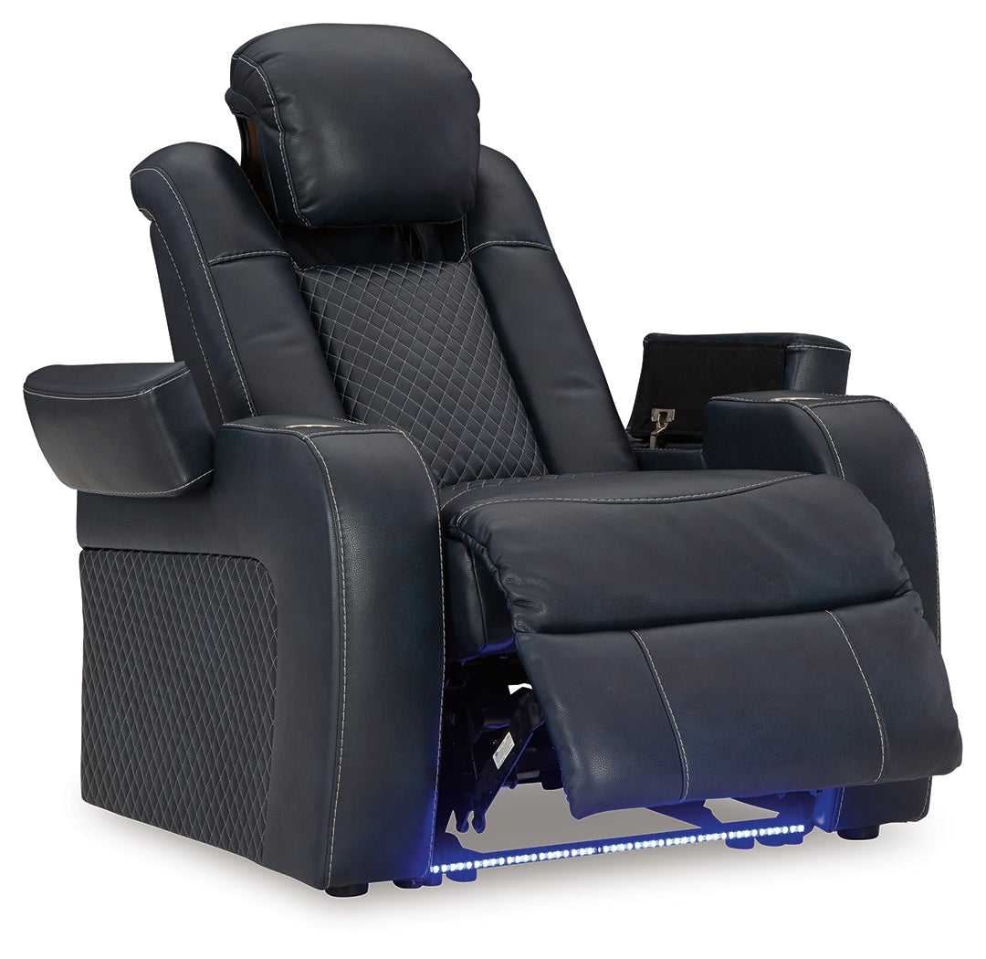 Fyne-Dyme Sofa, Loveseat and Recliner in Sapphire from Ashley Furniture - Luna Furniture