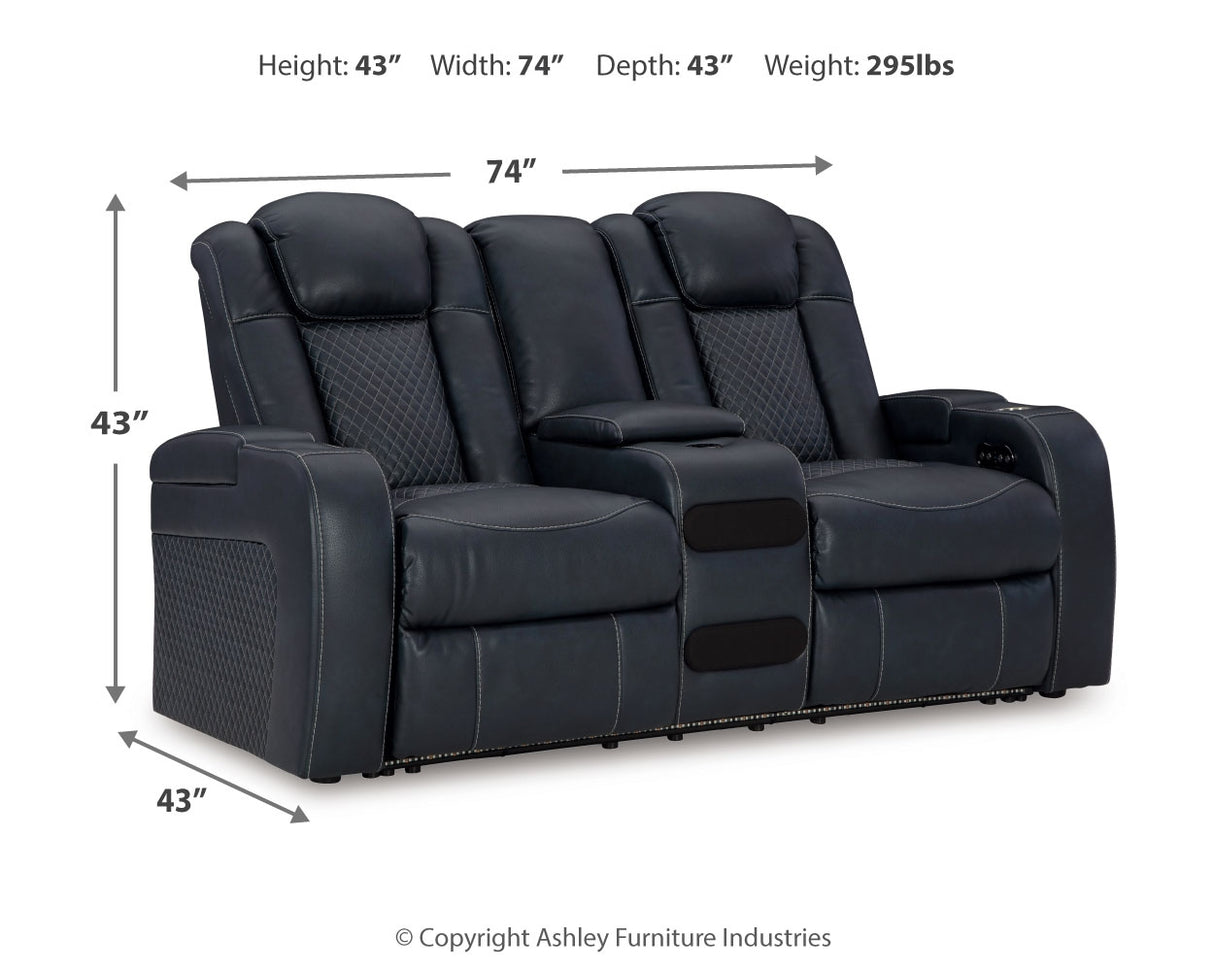 Fyne-Dyme Sofa, Loveseat and Recliner in Sapphire from Ashley Furniture - Luna Furniture