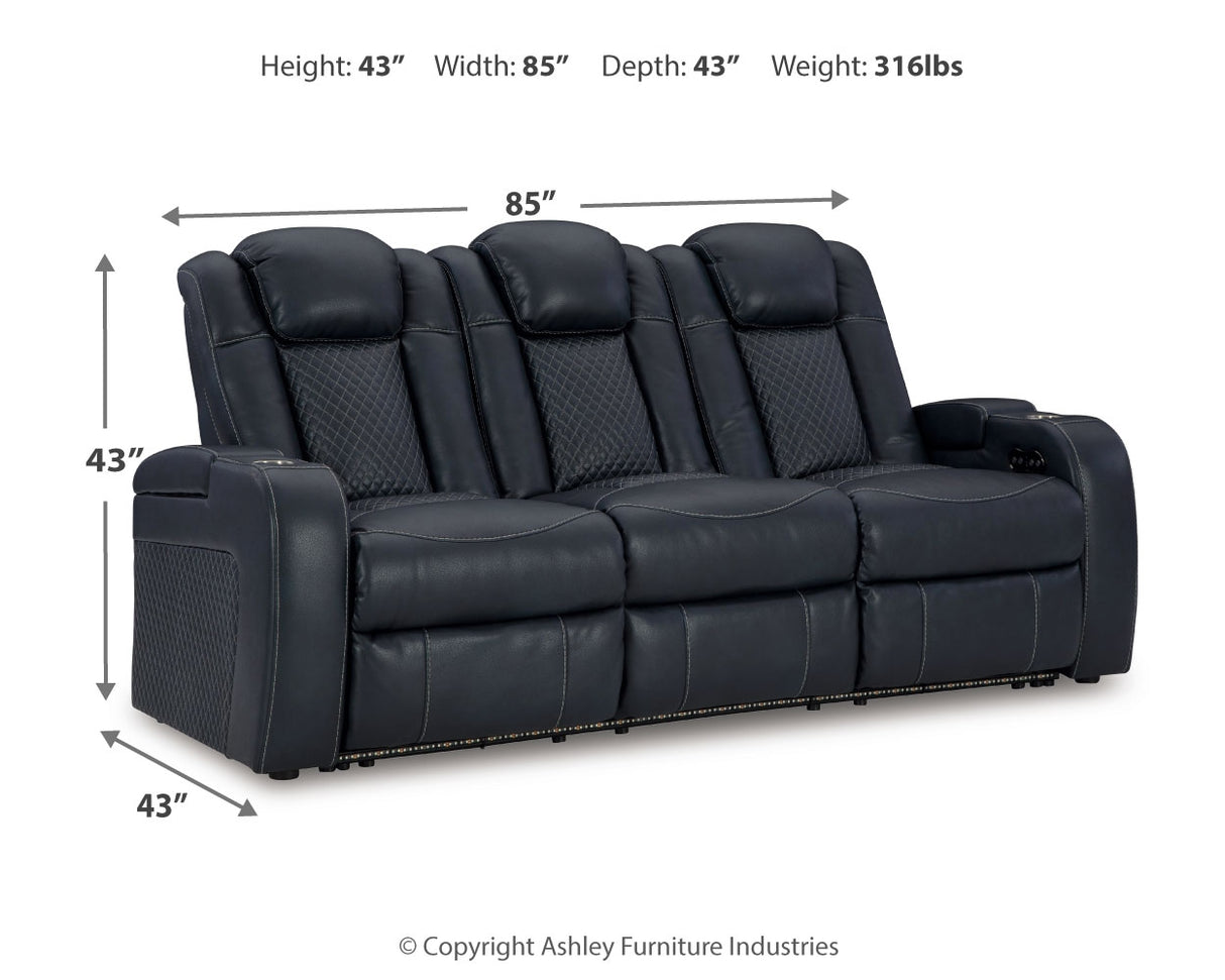 Fyne-Dyme Sofa, Loveseat and Recliner in Sapphire from Ashley Furniture - Luna Furniture