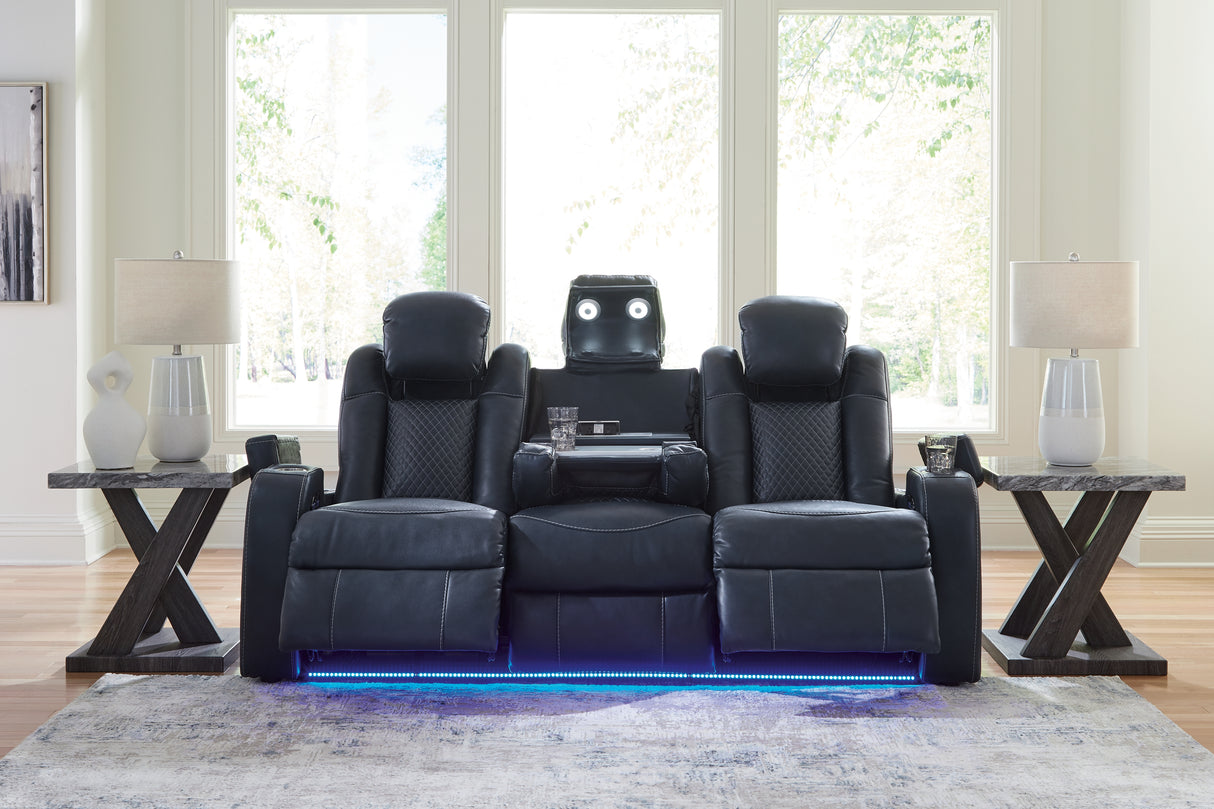 Fyne-Dyme Sofa, Loveseat and Recliner in Sapphire from Ashley Furniture - Luna Furniture