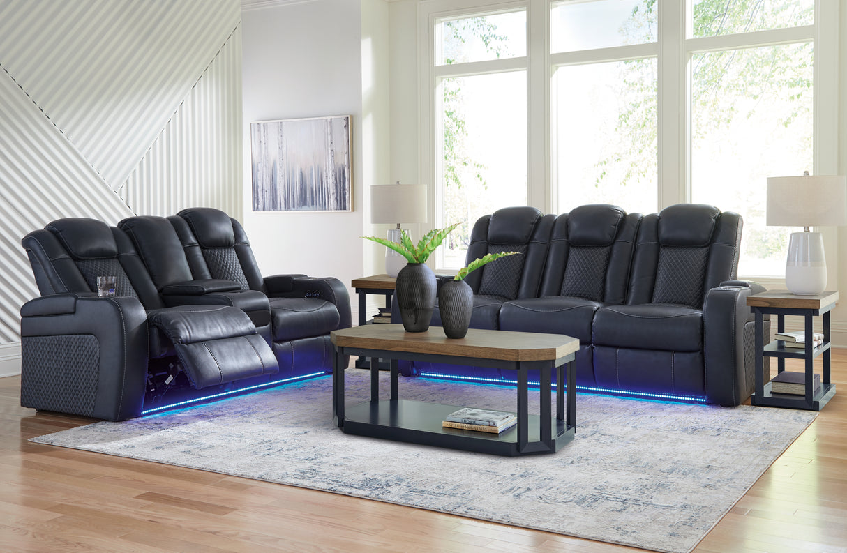 Fyne-Dyme Sofa, Loveseat and Recliner in Sapphire from Ashley Furniture - Luna Furniture