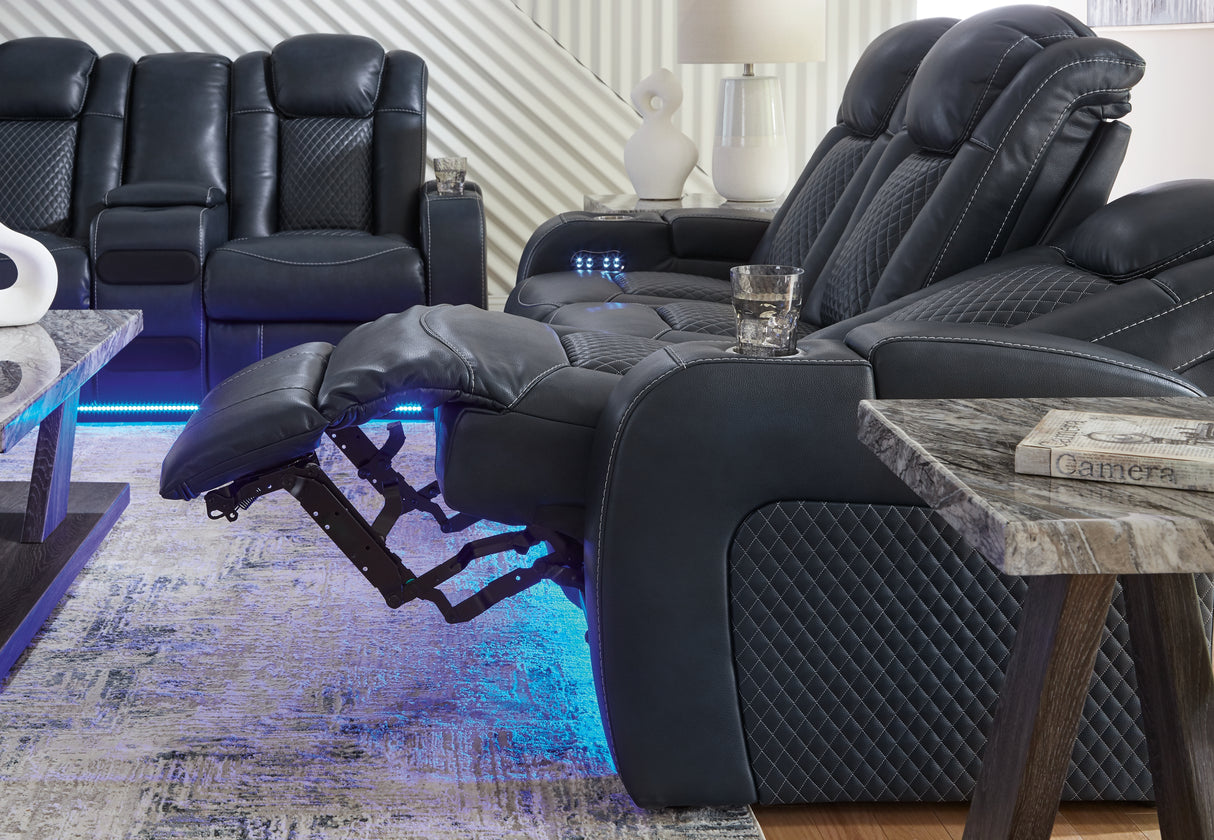 Fyne-Dyme Sofa, Loveseat and Recliner in Sapphire from Ashley Furniture - Luna Furniture