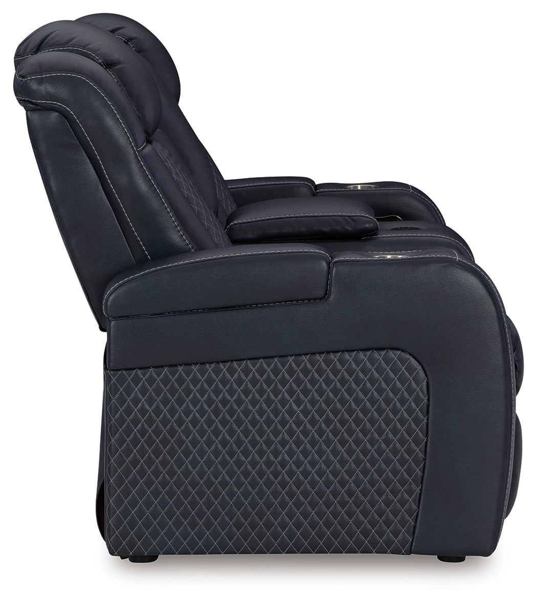 Fyne-Dyme Sofa, Loveseat and Recliner in Sapphire from Ashley Furniture - Luna Furniture