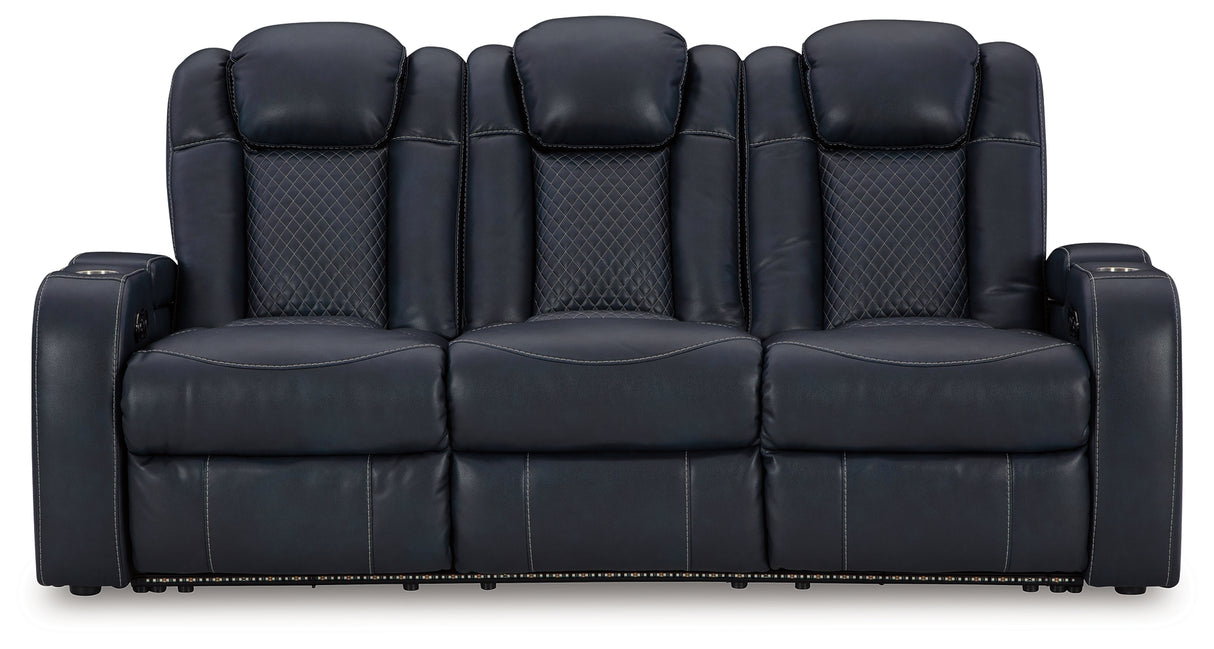 Fyne-Dyme Sofa, Loveseat and Recliner in Sapphire from Ashley Furniture - Luna Furniture
