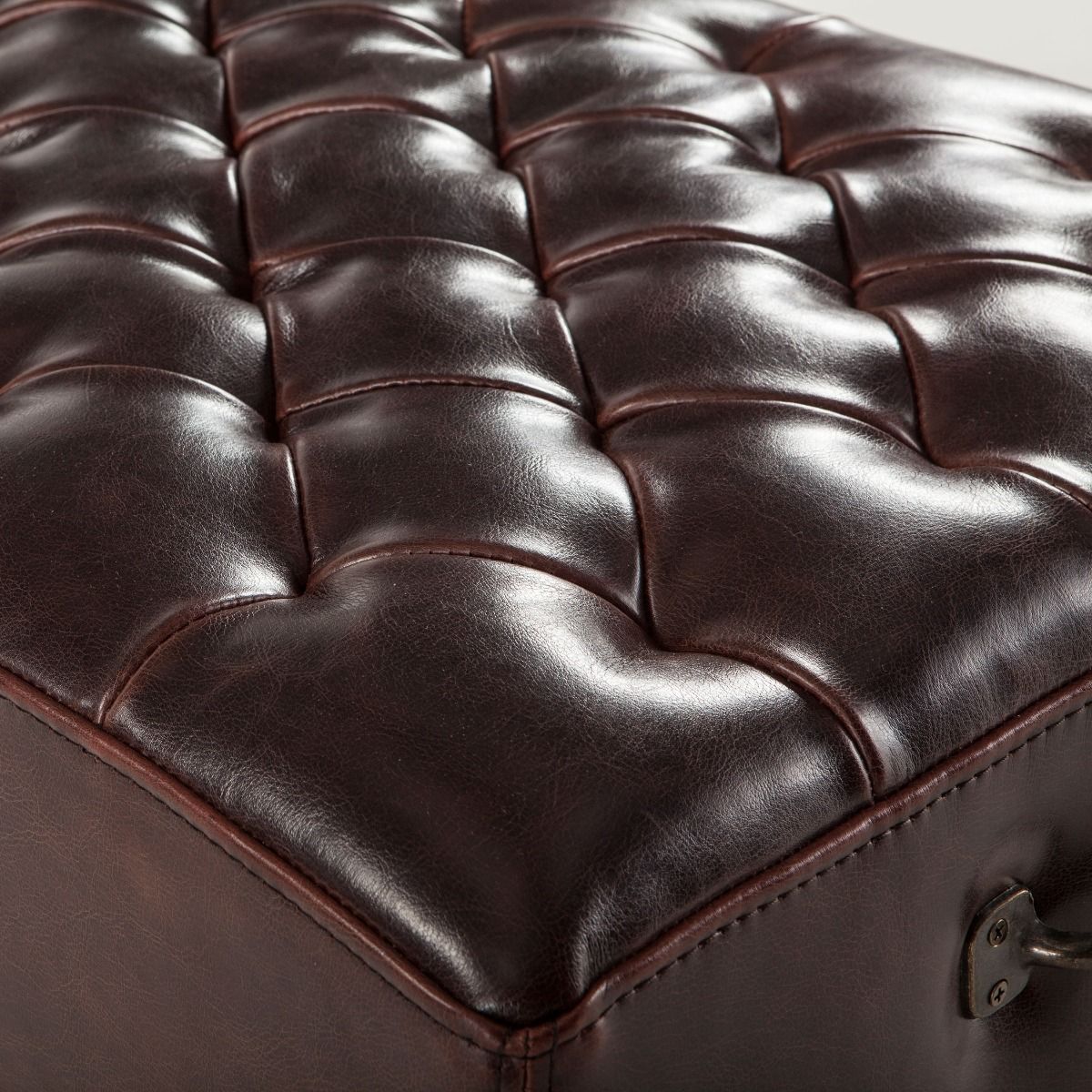 D'Orsay 59" Upholstered Bench in Brown Leather from Home Trends & Design - Luna Furniture