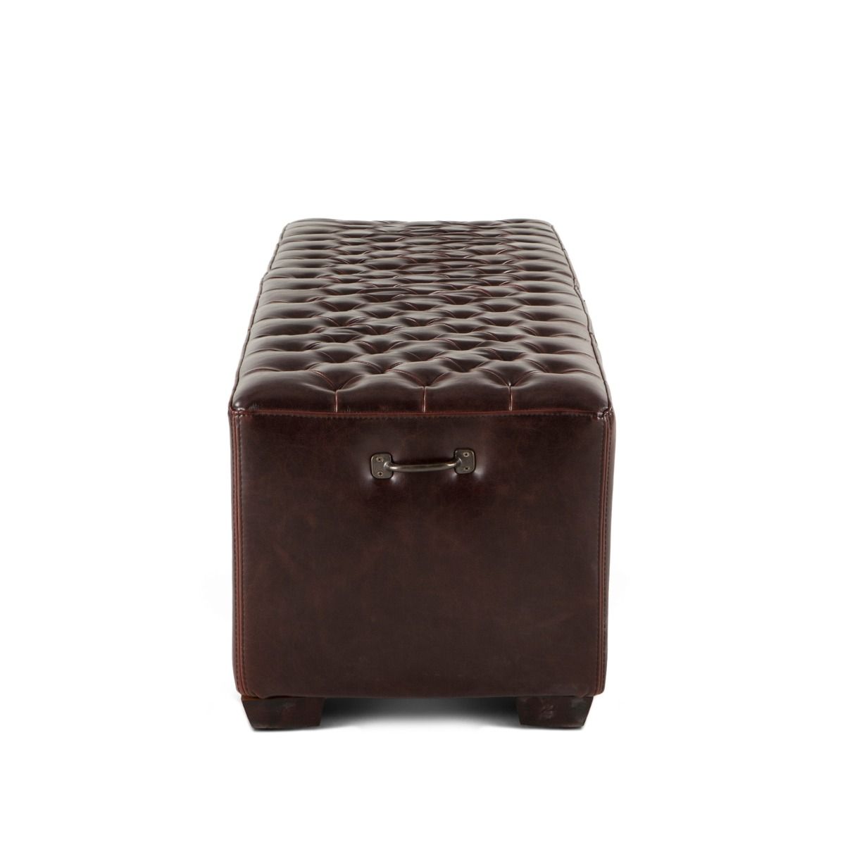 D'Orsay 59" Upholstered Bench in Brown Leather from Home Trends & Design - Luna Furniture