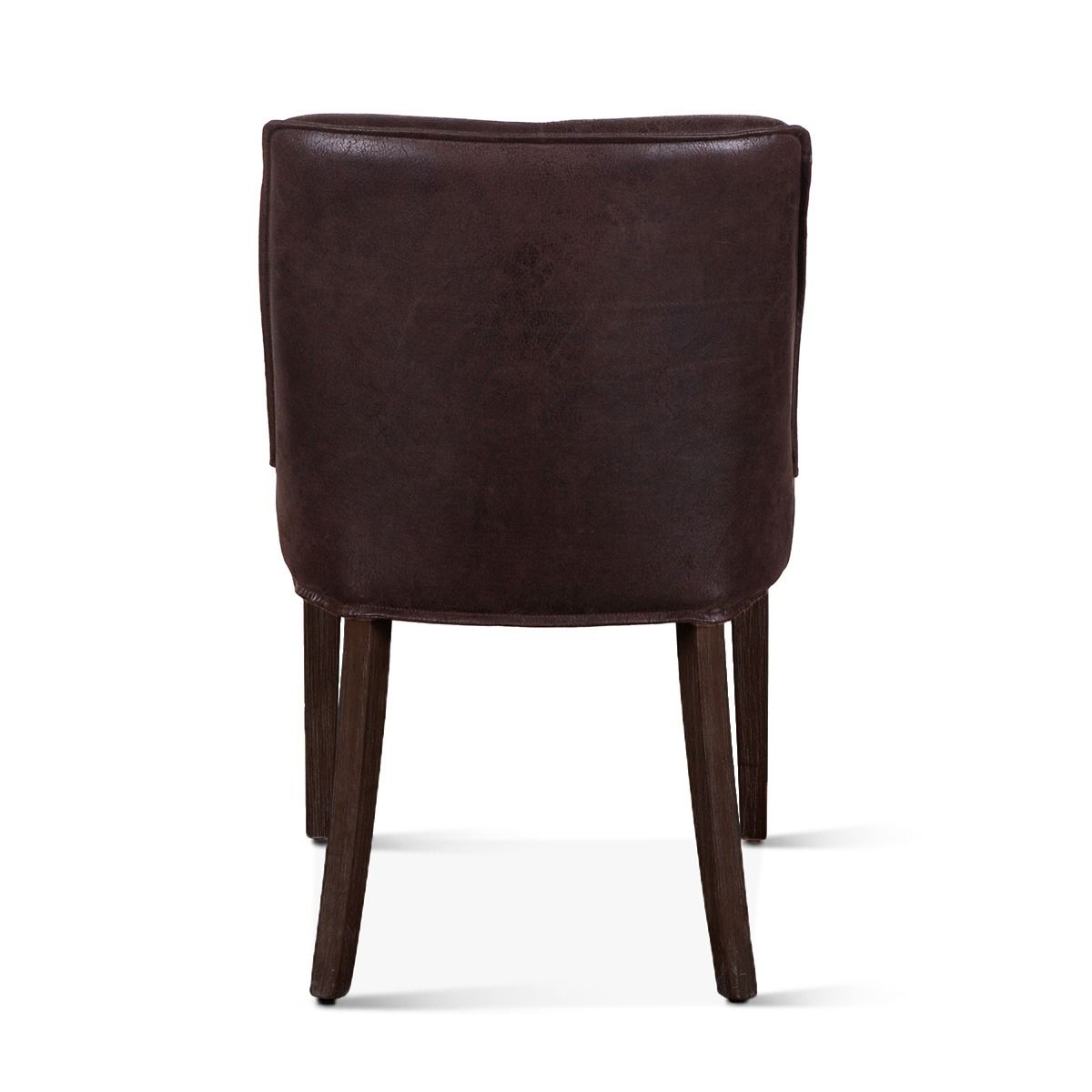 Buddy 20" Dining Chair in Dark Brown Leather with Matte Brown Legs, Set of 2 from Home Trends & Design - Luna Furniture