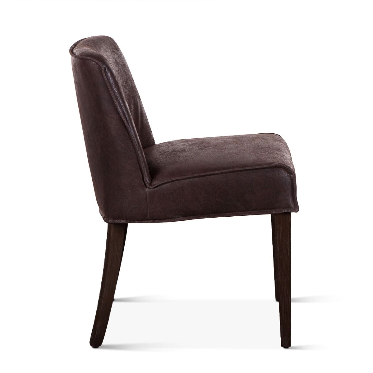 Buddy 20" Dining Chair in Dark Brown Leather with Matte Brown Legs, Set of 2 from Home Trends & Design - Luna Furniture