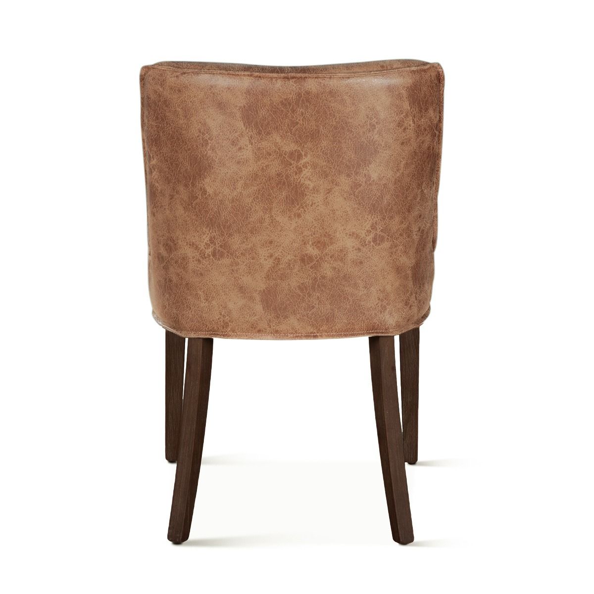 Buddy 20" Dining Chair in Tan Leather with Matte Brown Legs from Home Trends & Design - Luna Furniture