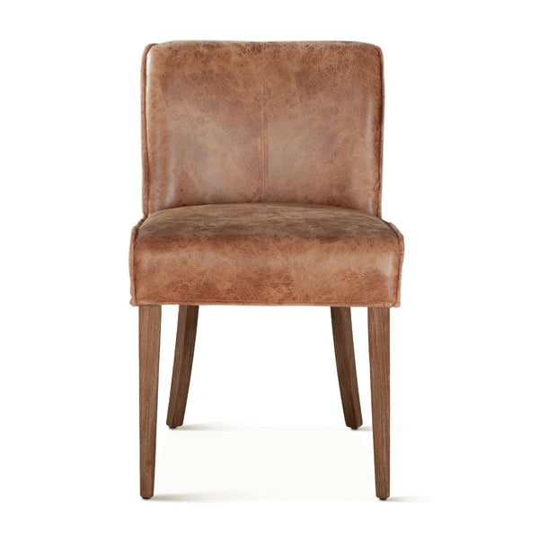 Buddy 20" Dining Chair in Tan Leather with Natural Legs