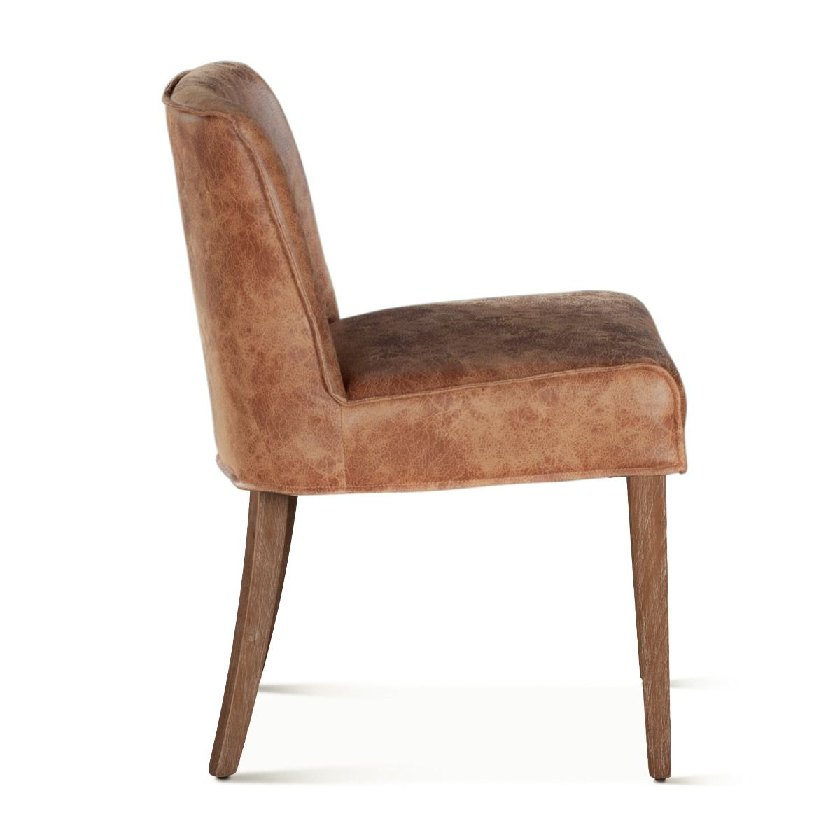 Buddy 20" Dining Chair in Tan Leather with Natural Legs from Home Trends & Design - Luna Furniture