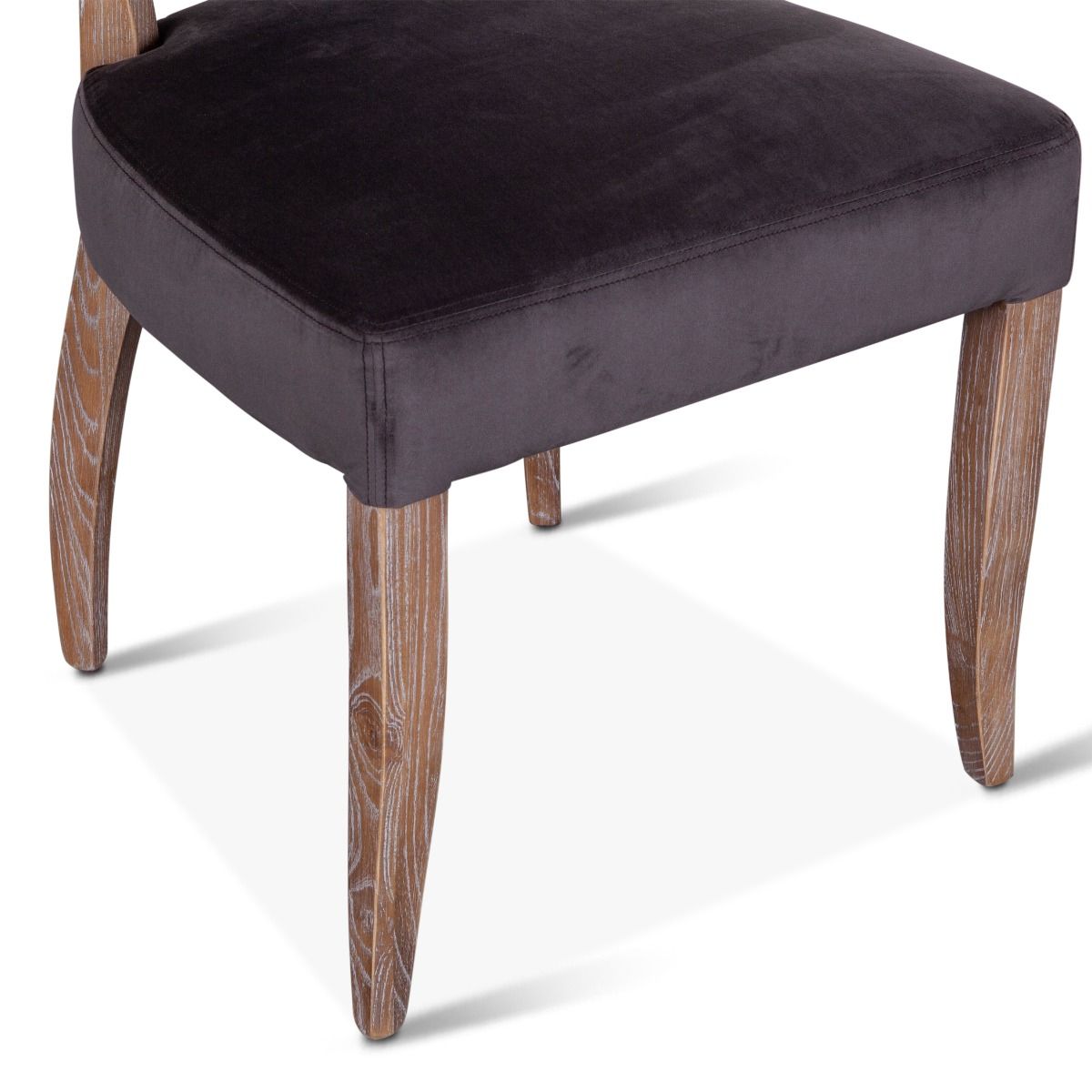 Mindy 21" Dining Chair in Asphalt Velvet with Napoleon Legs, Set of 2 from Home Trends & Design - Luna Furniture