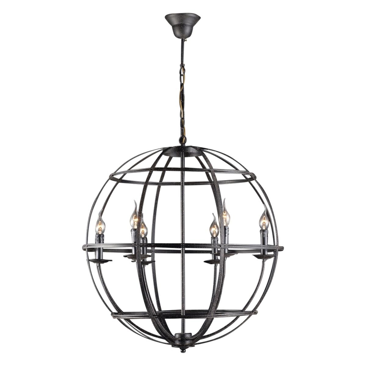Vintage Light Large Rustic Globe Pendant from Home Trends & Design - Luna Furniture