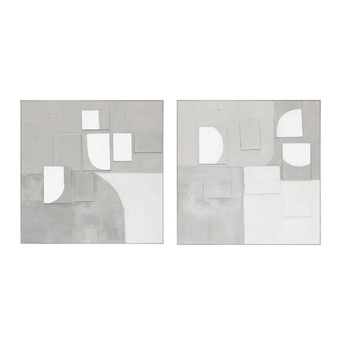Palette Cutout Collage Hand Painted Framed Diptych from Home Trends & Design - Luna Furniture