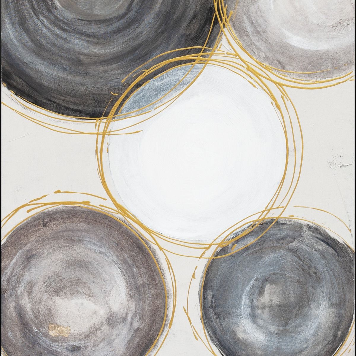 Palette Gilded Globes Hand Painted Framed Triptych from Home Trends & Design - Luna Furniture