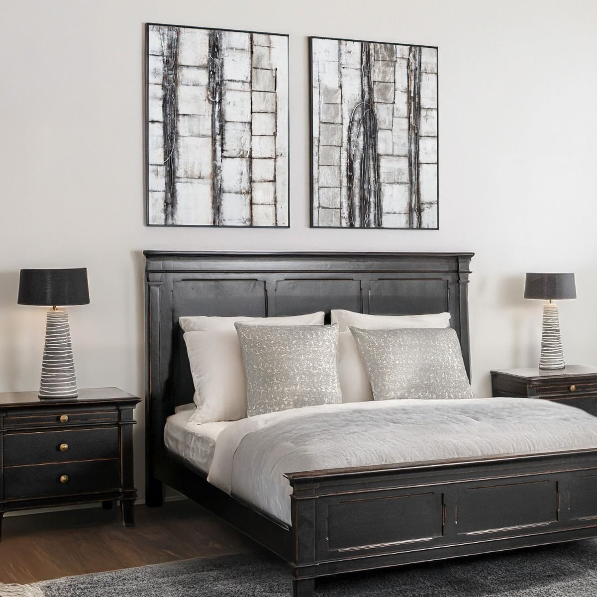 Palette Nature Canvas Hand Painted Framed Diptych from Home Trends & Design - Luna Furniture