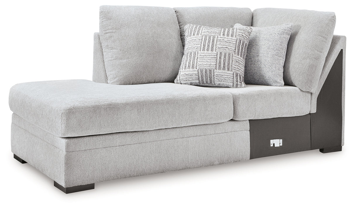 Gabyleigh Nickel Left-Arm Facing Corner Chaise from Ashley Furniture - Luna Furniture