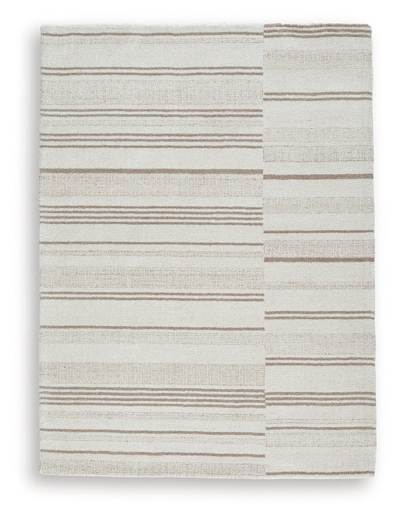 Gadence Ivory/Tan Medium Rug from Ashley Furniture - Luna Furniture