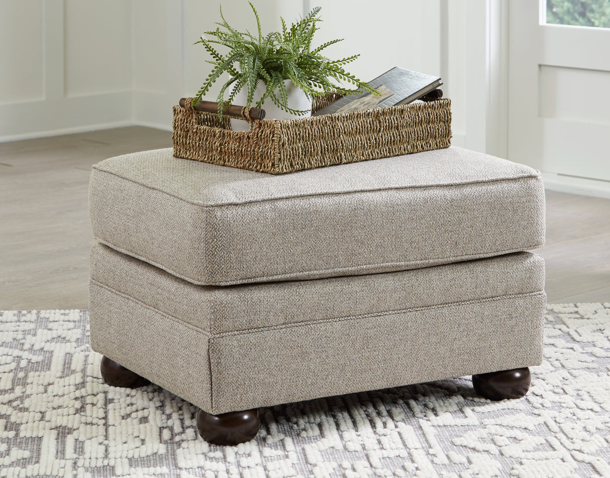 Gaelon Chair and Ottoman in Dune from Ashley Furniture - Luna Furniture