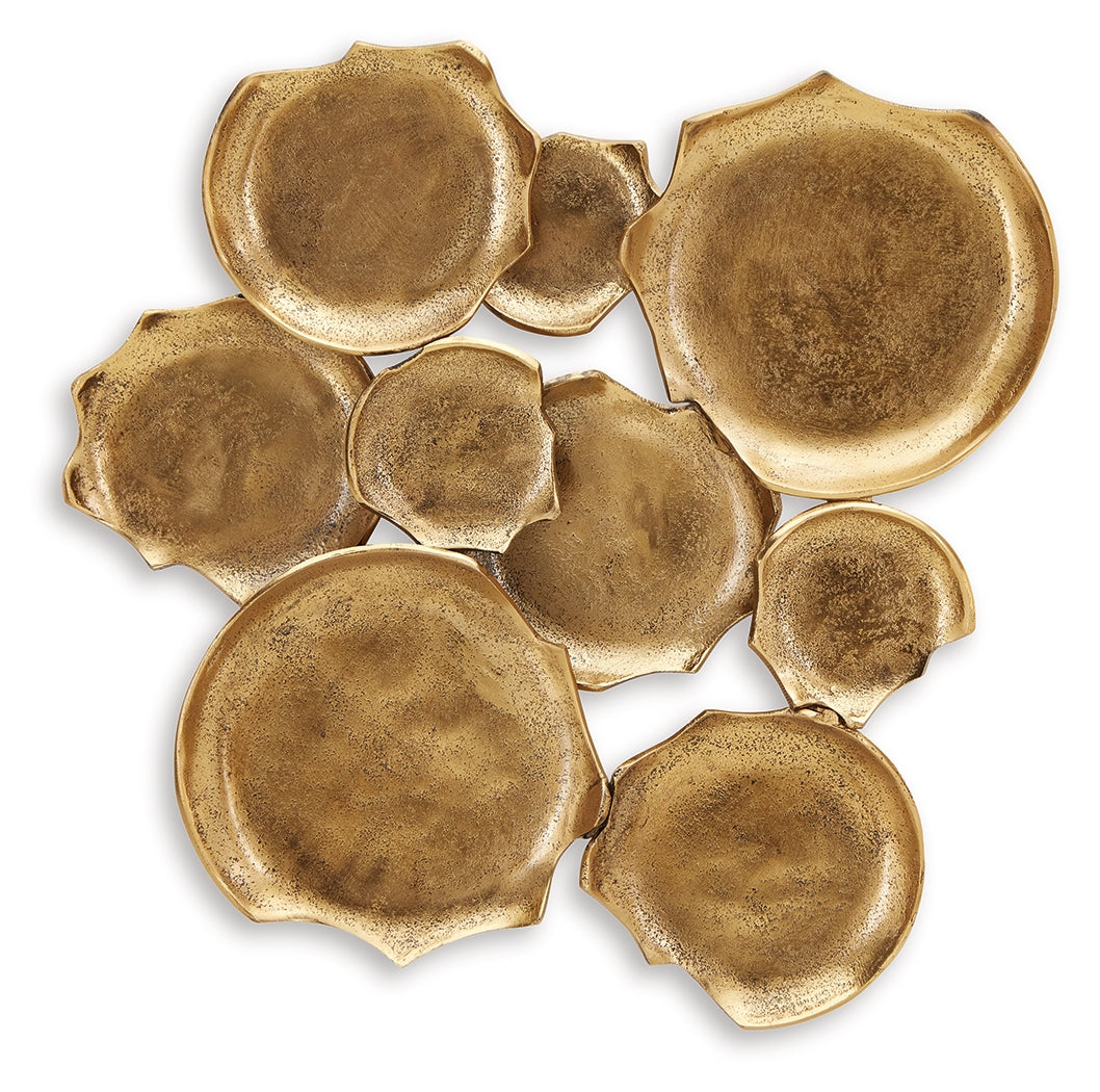 Gageton Antique Gold Finish Wall Decor from Ashley - Luna Furniture
