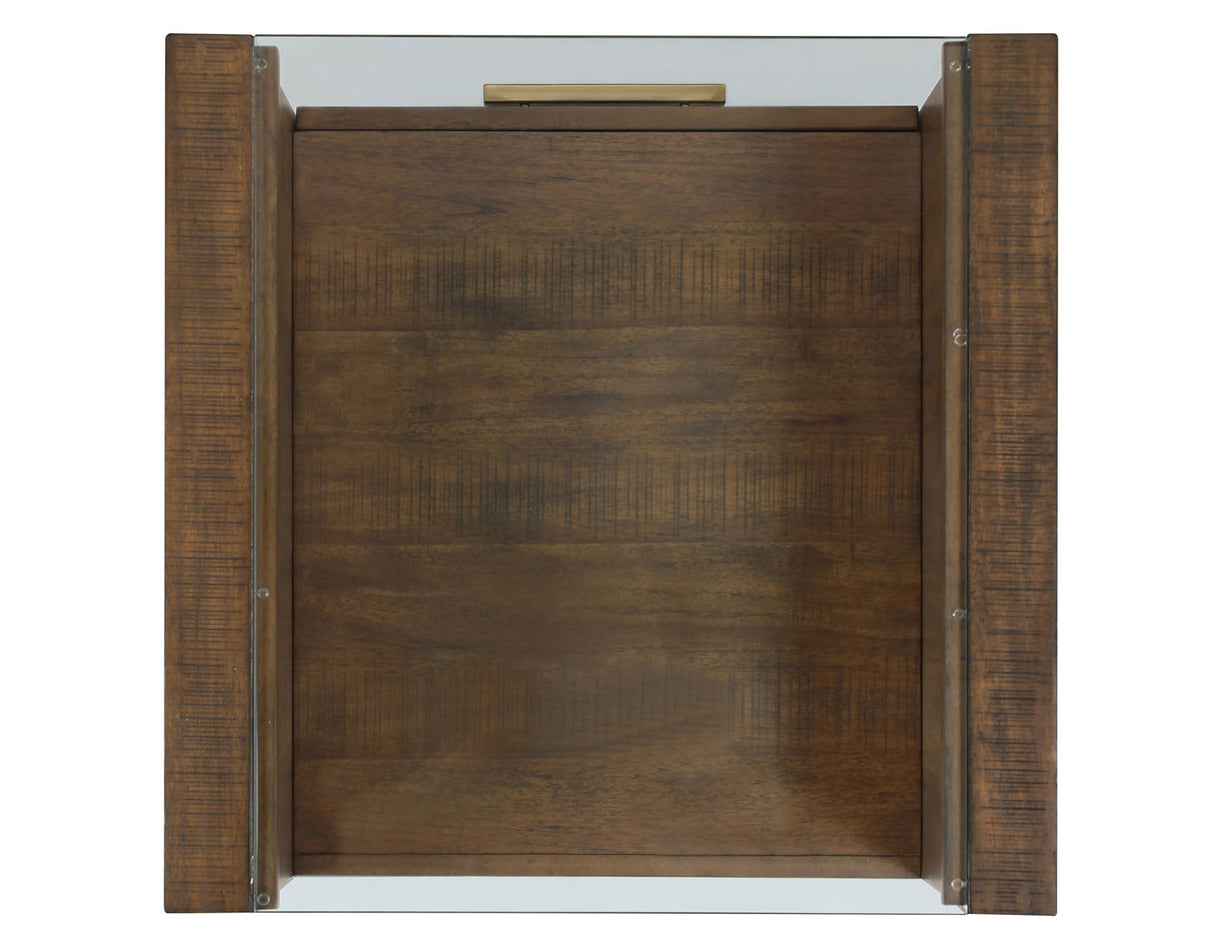 Garland Glass Top End Table from Steve Silver - Luna Furniture