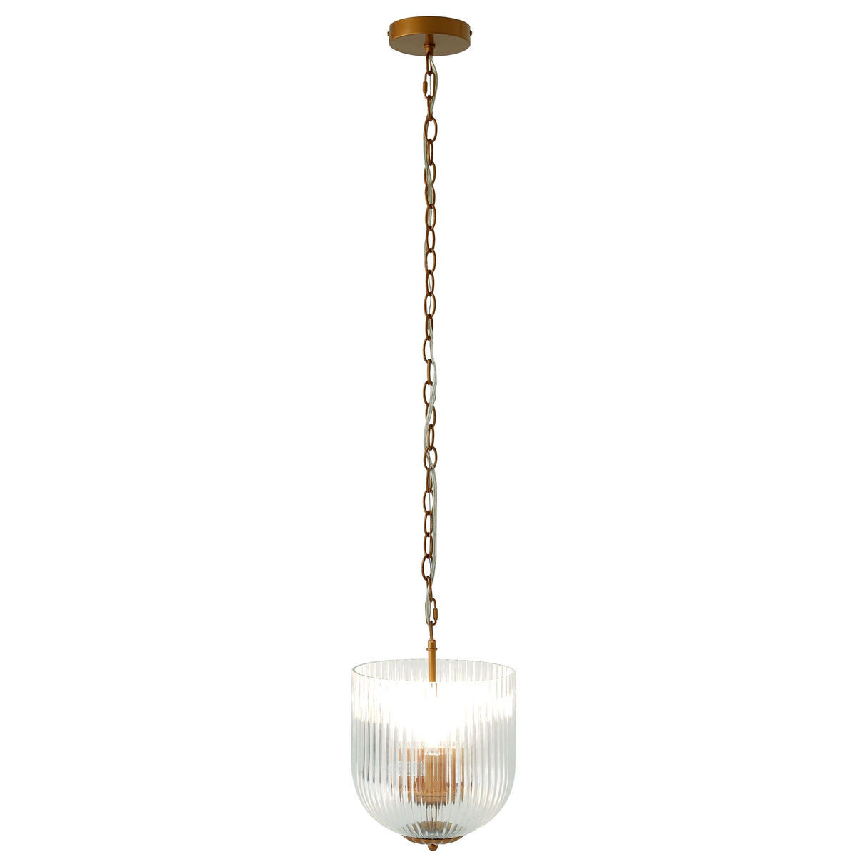 Garnet Pendant Lamp - Coarse Gold + Clear Glass from Ashcroft Furniture - Luna Furniture