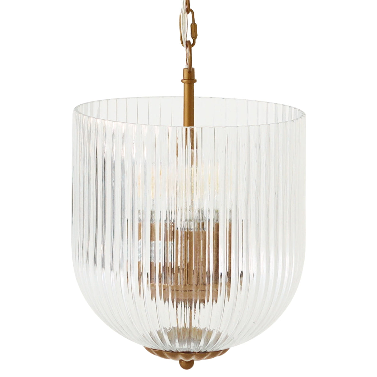 Garnet Pendant Lamp - Coarse Gold + Clear Glass from Ashcroft Furniture - Luna Furniture