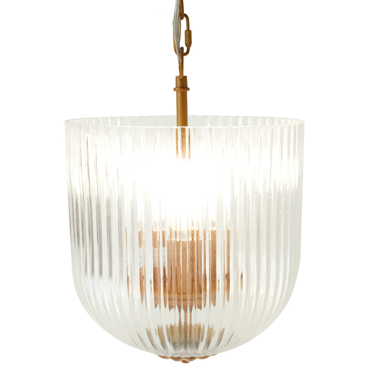 Garnet Pendant Lamp - Coarse Gold + Clear Glass from Ashcroft Furniture - Luna Furniture
