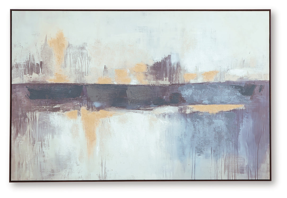 Gatesford Blue/White/Tan Wall Art from Ashley - Luna Furniture