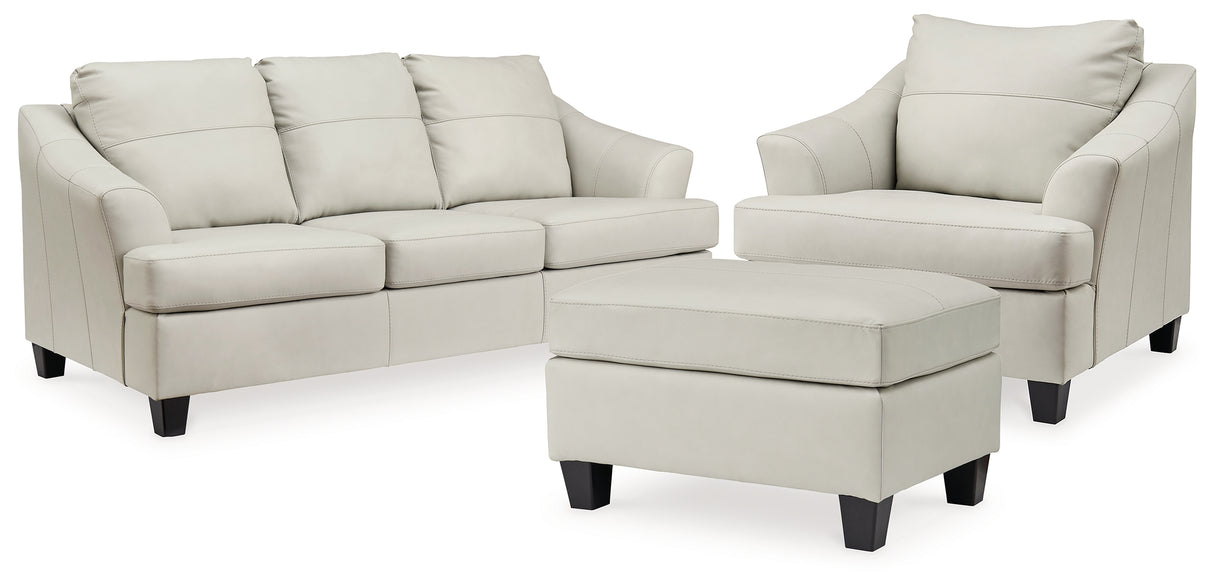 Genoa Queen Sofa Sleeper, Oversized Chair and Ottoman from Ashley - Luna Furniture