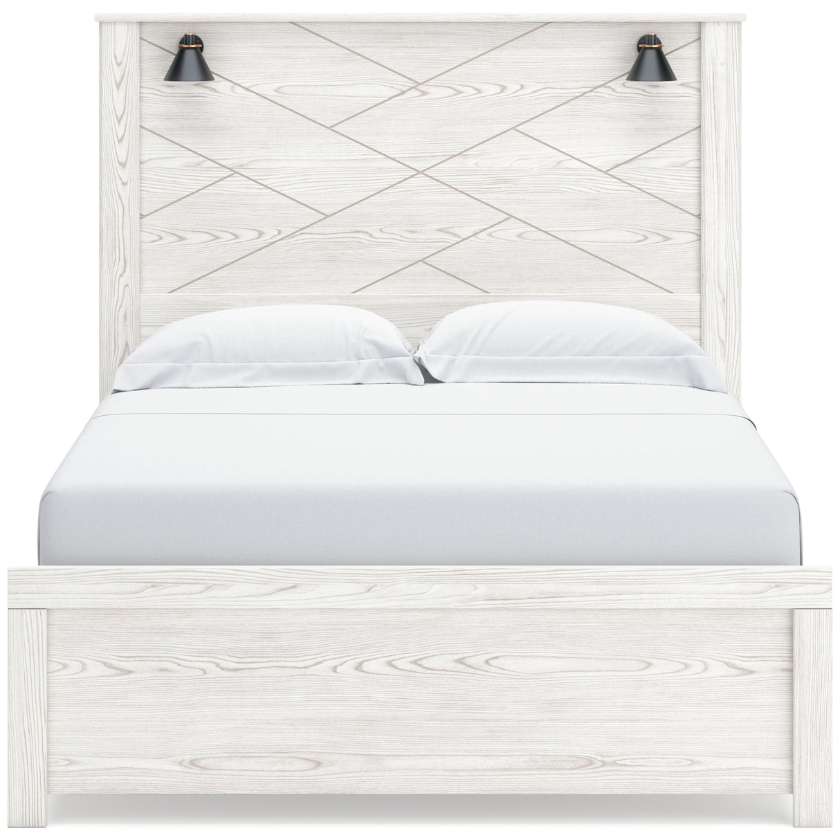Gerridan White/Gray Queen Panel Bed, Dresser, Chest and Nightstand from Ashley - Luna Furniture