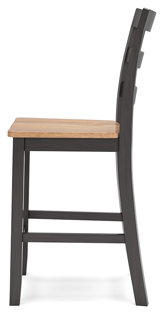 Gesthaven Natural/Brown Counter Height Dining Table and 2 Barstools from Ashley - Luna Furniture