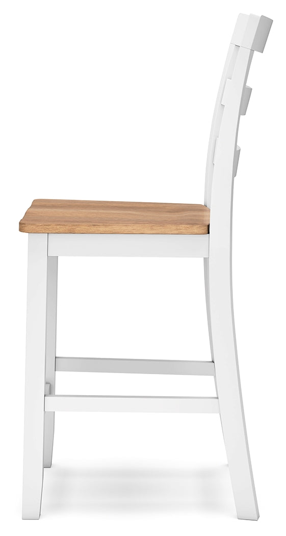 Gesthaven Natural/White Counter Height Dining Table and 2 Barstools from Ashley - Luna Furniture