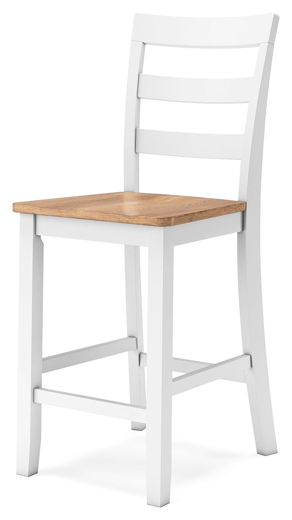 Gesthaven Natural/White Counter Height Dining Table and 2 Barstools from Ashley - Luna Furniture